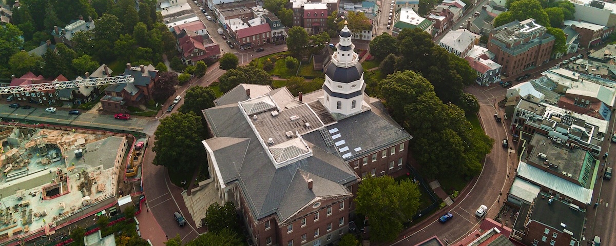 Aerial photo of Annapolis area