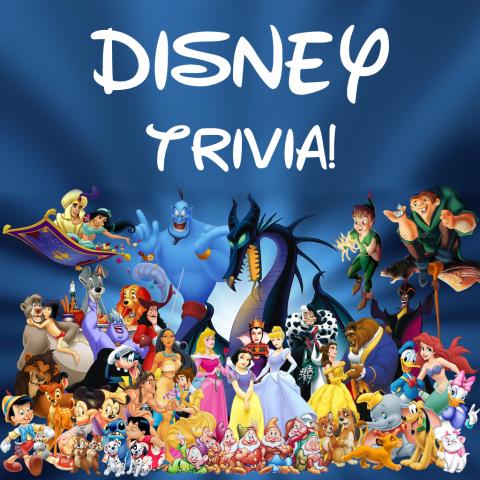 Disney characters and the caption "Disney Trivia!"