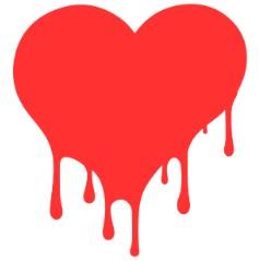 red heart with dripping red slime