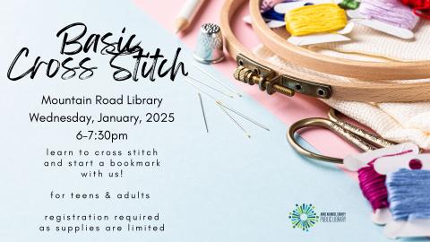 Basic Cross Stitch at Mountain Road Library