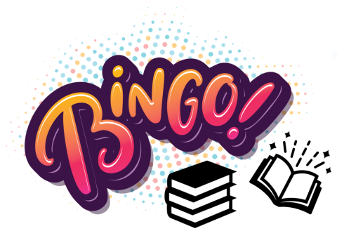 The word "Bingo" by some icons of books.