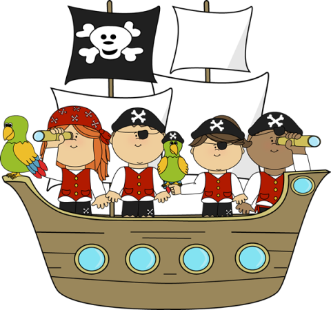 Pirates on a ship