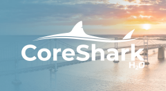 logo for coresharkh20 bridge over Chesapeake Bay