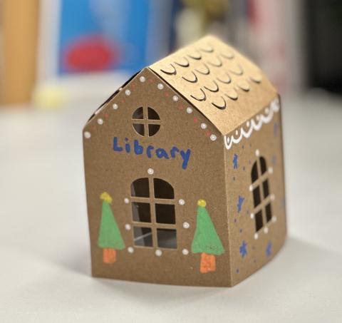 Example of Paper Gingerbread Library project