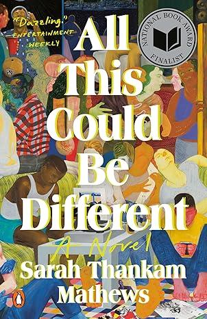 The cover of this month's book club selection. The cover is a painting featuring different people.