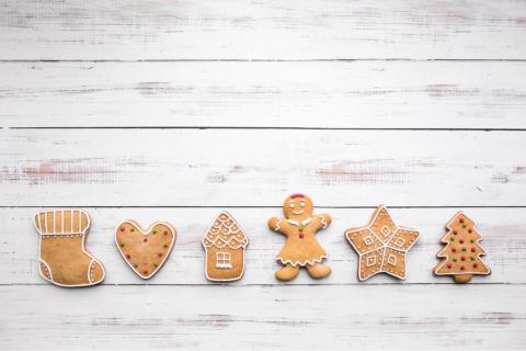 cookies on a wooden background