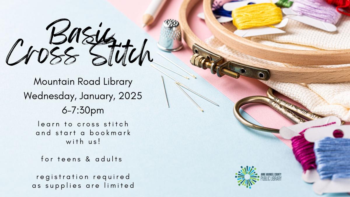 Basic Cross Stitch at Mountain Road Library