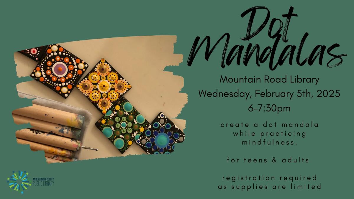 Dot Mandalas at the Mountain Road Library